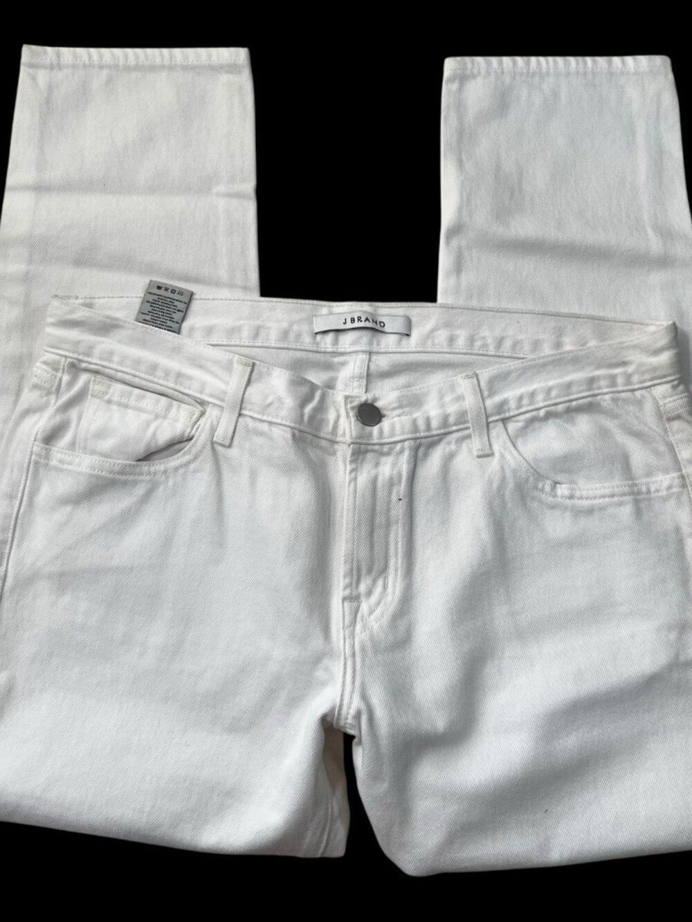 J Brand Sadey Mid Rise Straight Crop Jeans Women's 29 White